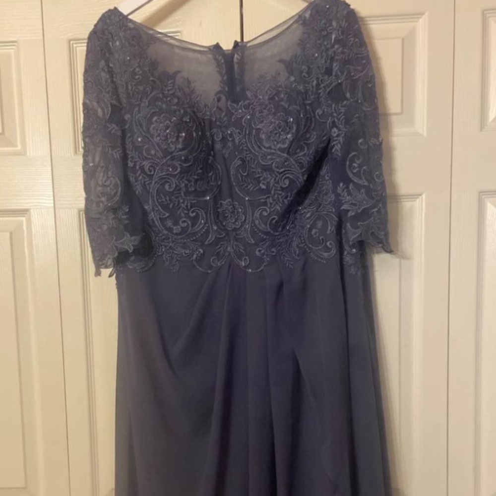 JJ House Formal mob wedding dress dusty blue size 16W Plus size